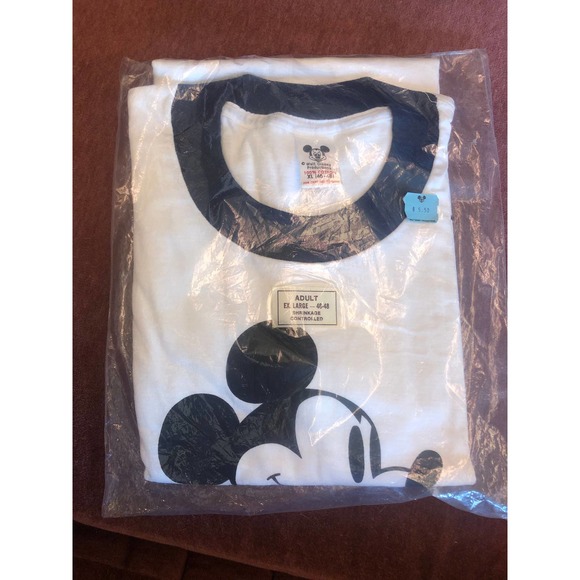 Disney Unopened 70s Mickey Mouse Ringer Adult XL - Picture 1 of 5